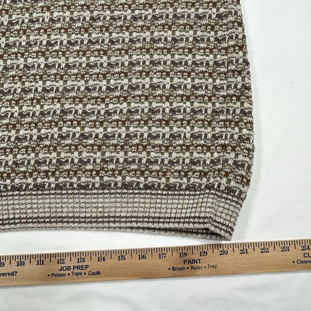 Vtg Croft & Barrow Sweater Mens Large Beige Cream Knit Pullover USA Grandpa Dad - Picture 10 of 13